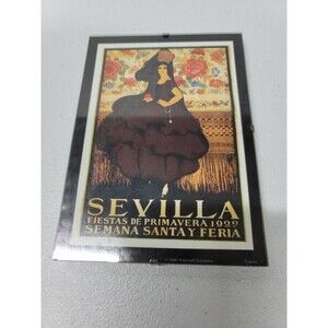 Vintage Seville, Spain Seville 1928 Spring Party, 7" x 5" Print, Framed
